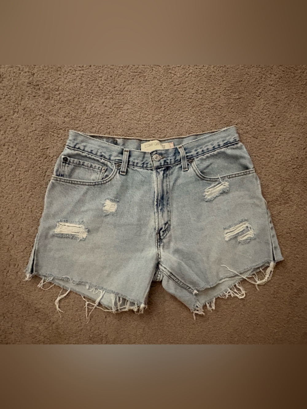 Levi's Light Blue Distressed Cutoff Denim Shorts